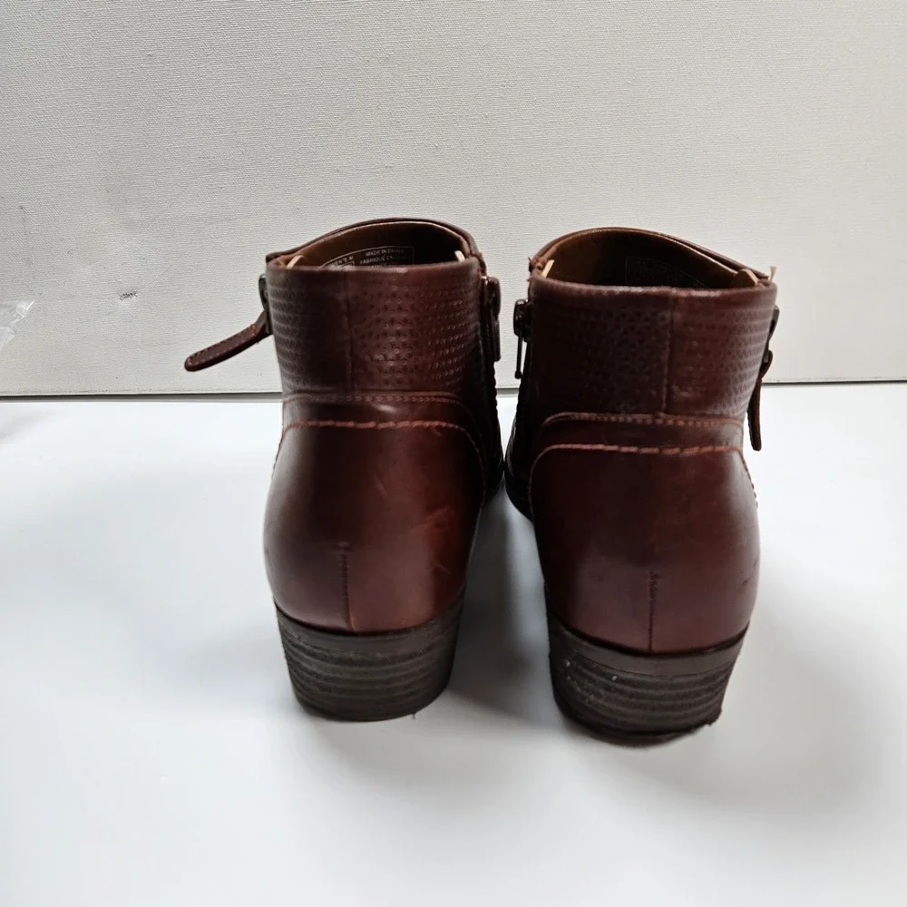Cobb‎ Hill by Rockport Women's Oliana Panel Boot Ankle Zip Brown 7 M Bootie